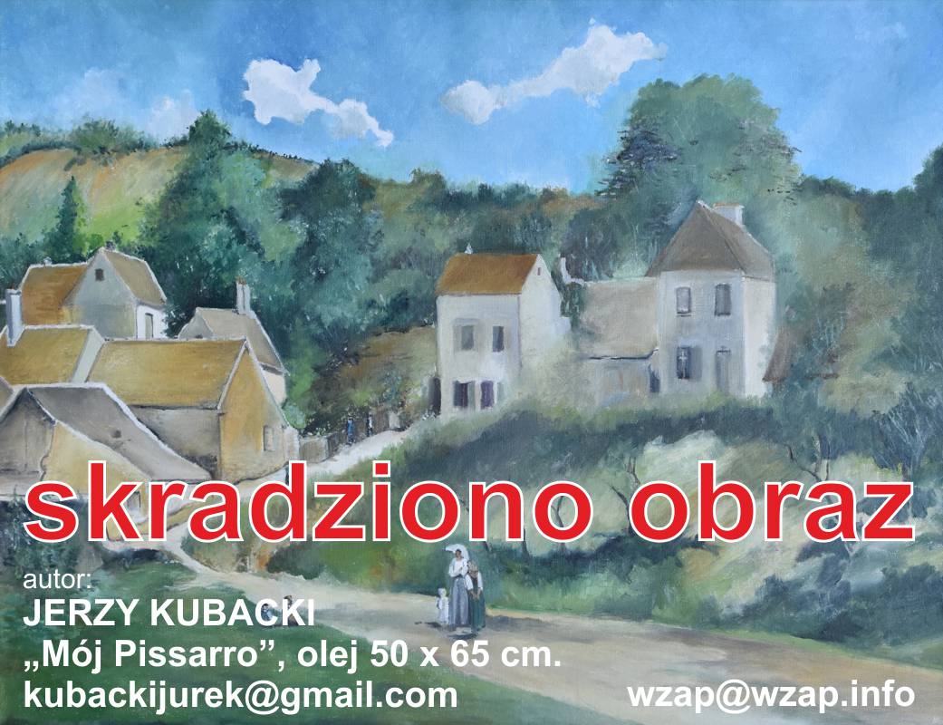 Jerzy Kubacki Mój Pissarro olej 50x65