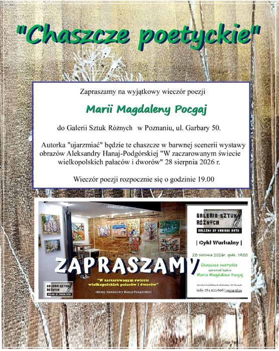 Maria Magdalena Pocgaj Chaszcze poetyckie 2026 r
